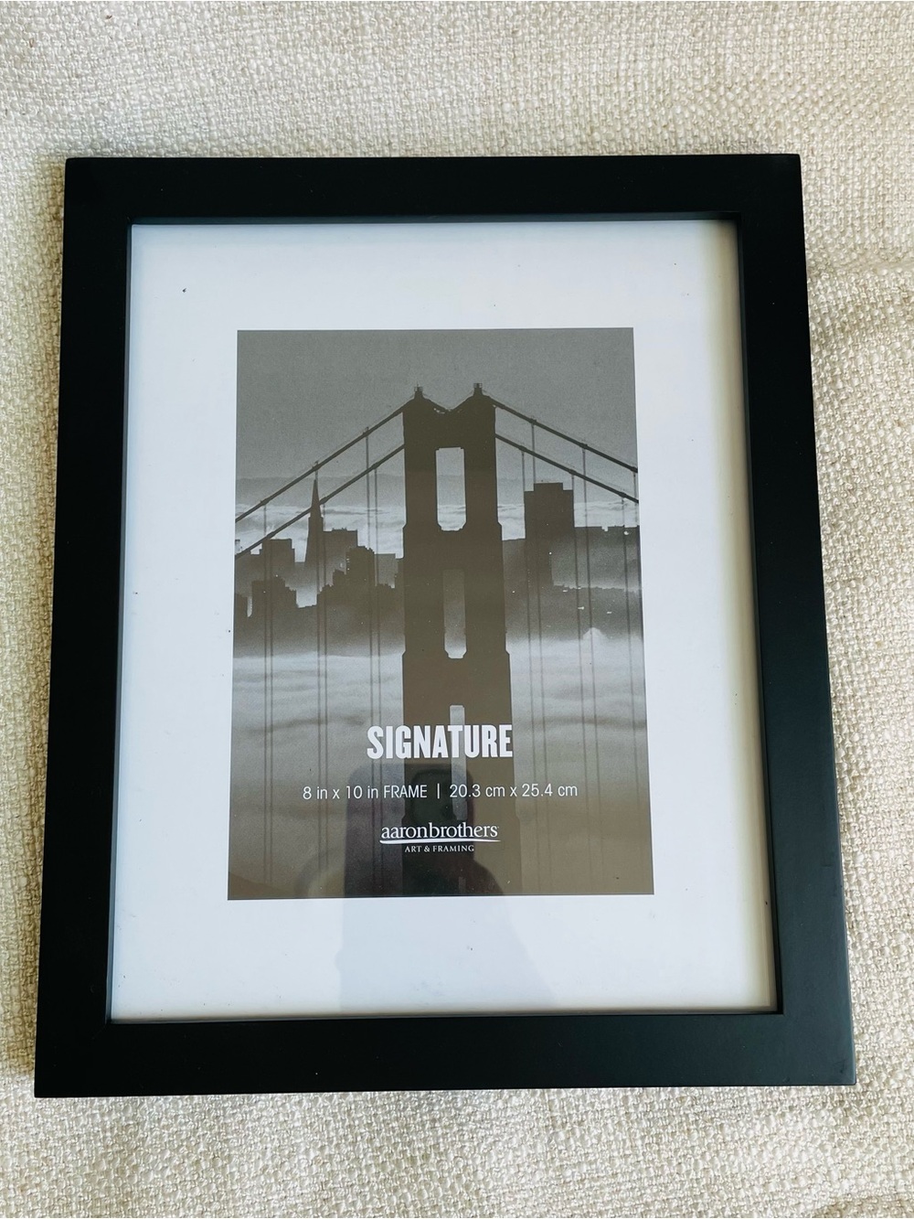 Aaron Brothers Signature Black Photo Frame Fits 8x10" Photo Picture No Mat